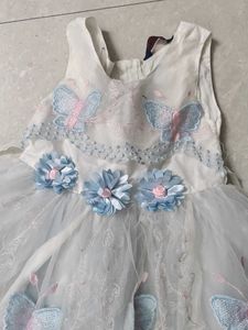 Butterfly White Frock