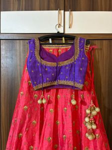 Pink &amp; Purple Lehenga Set