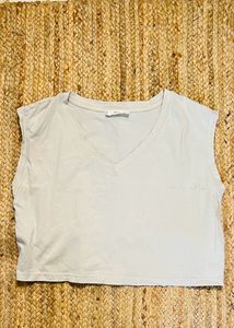 Mango Oversized Crop T-shirt