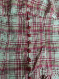 Pink Plaid Ruffle Top