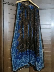 Women  Brown &amp; Blue Winter Wool Kurta Set