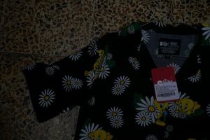 Cartoon Purr Cotton Shirt