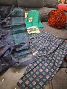 Green Printed Kurta Set