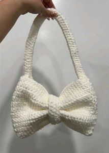 cute crochet bow bag 🎀