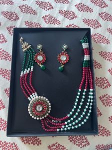 Zaveri pearls Necklace & Earring Set