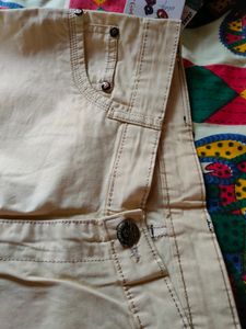 Cargo Jeans Cream Colour