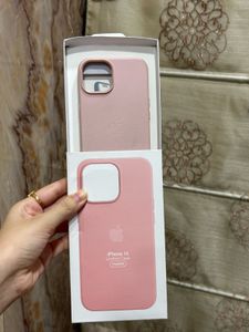 iphone 14 Powder Pink Leather Case