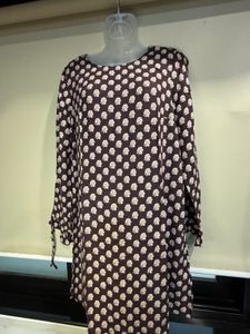 H&amp; M Brown Floral Everyday/Office Tunic Dres