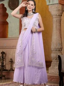 Lilac Saree with Embellished Blouse