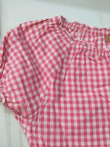 Pink Gingham  Top