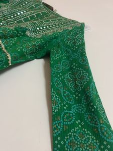 BHADHANI PRINT GREEN KURTI