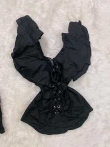Goth Vampire Corset Blouse