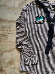 Striped Button-Down Shirt