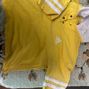 Vintage Adidas Yellow Pullover Jacket