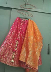 silk lahnga- choli -dupatta