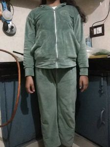 Green Velour Loungewear Set