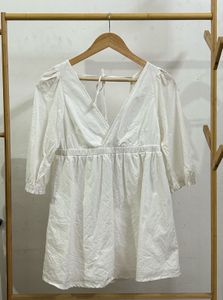 White Backless Dress