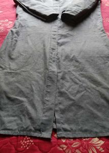 Gray Long Sleeve Button-Down