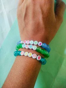 Name Beaded Bracelet Combo Of 3