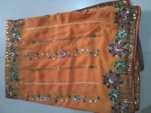 Floral Embroidered Saree