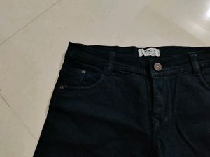 Black Denim Shorts