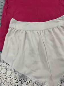 Pink T Shirt With White Shorts