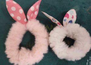 Fluffy Bunny Ear Hair Ties – Set of 2