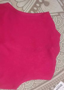 Pink Zip-Up Sleeveless Top