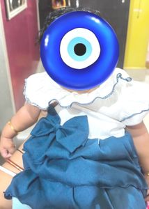 Cute White &amp; Blue Dress