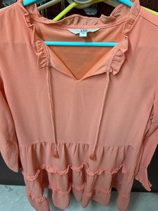 A Line Peach Dress