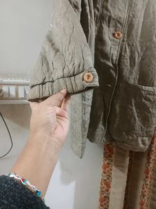 Olive Colour Winter Jacket For Women And Girls
