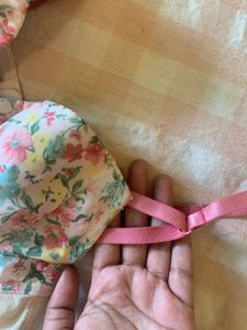 Y2k Floral Print Bra