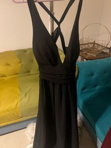 Black Backless Gown