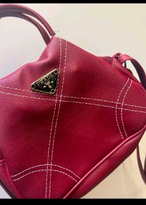 Maroon Handbag With Sling