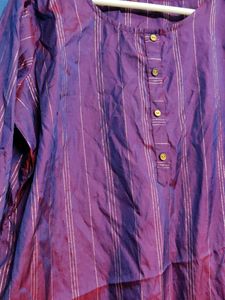 Striped Purple Kurta