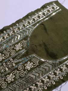 Neck Embroidery Patch Mehendi Colour New Not Used