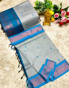 Yellow &amp; Pink Cotton Saree