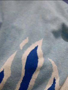 Y2k Blue Flame Aesthetic Sweater