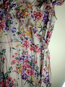 Multi Printed Wrap Maxi Dress