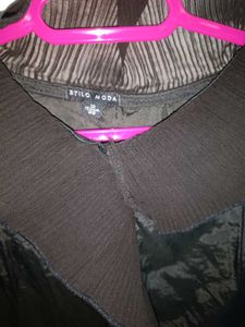 Black Ruffle shirt for women