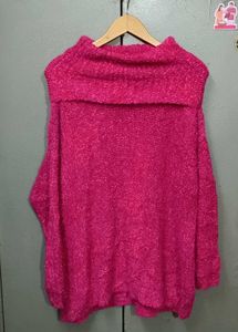Pink Fluffy Roll Neck Jumper (FIXED PRICE)