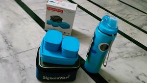 Two Milton DOUBLE Decker And Singnoware Lunch Bo