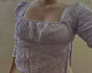 Pinteresty Embroidered crop Top