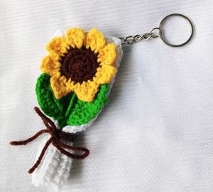 Sunflower Crochet Keychain🌻