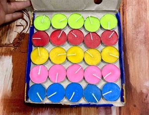 Vibrant Tea Light Candles Diya