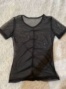 Black Mesh Top