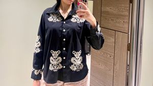 Black Shirt With Embroidery