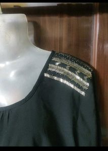 Embellished Black Top