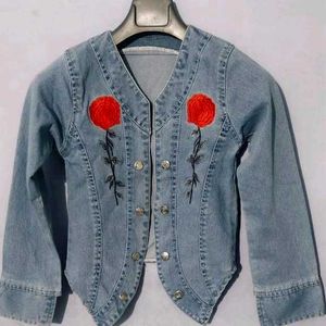 "Stylish Embroided Denim Jacket"