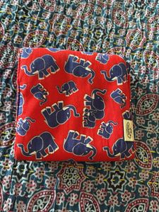 Elephant Print Pouch For Women